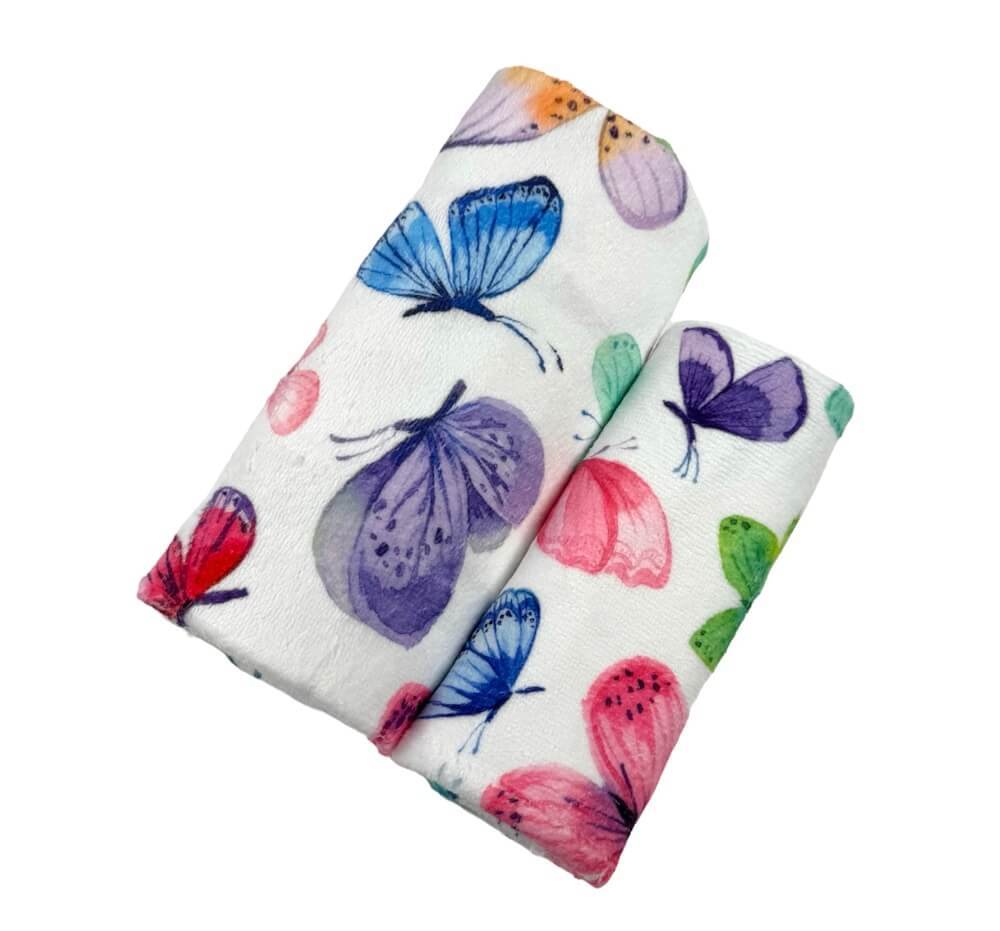 Asciugamani 1+1 Biancheria Butterfly 1+1 Lovely Shabby - evabiancheria